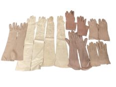 A quantity of ladies vintage evening gloves, approx 8 pairs, all in used condition, see images