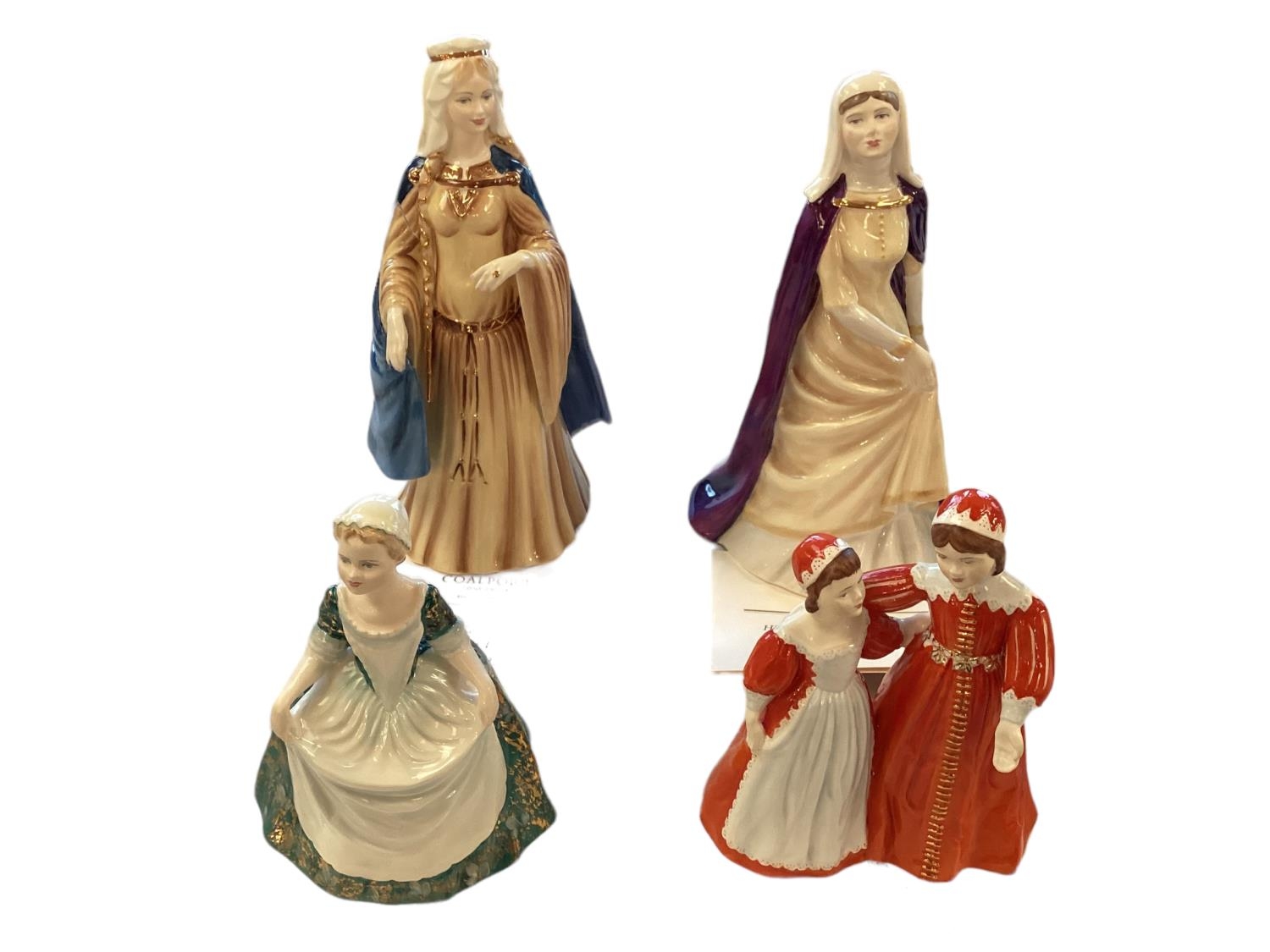 A collection of Coalport figurines. House of Tudor, Stuart and Plantagenet. Six boxed, all with - Image 5 of 8