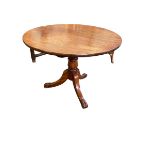 Snap top circular table on pedestal base 92 cm Dia x 70.5 cm H