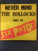 Sex Pistols, Never Mind the Bollocks with blank back cover, condition to vinyl excellent. Stanglers,