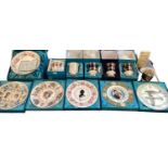 A collection of boxed Coalport Royal commemorative wear. Regency bowl and other items . One with