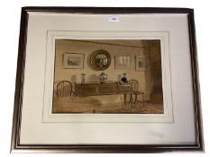 Berenger Benger (1868-1935) Interior Scene. Watercolour on paper in a glazed frame. Signed lower