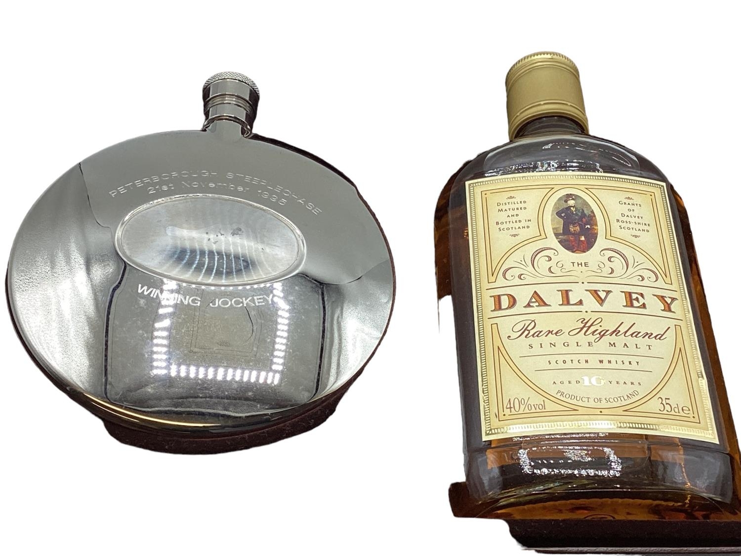 A Grants of Dalvey presentation of Single malt whiskey and flask. 10 year single malt 35cl with - Image 9 of 9