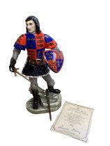 A Royal Doulton Lord Lawrence Olivier as Richard III Figure. Number 116/750. Boxed with COA. In good
