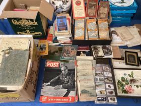 Collection of C20th ephemera to include WW2 magazines and newspapers, maps, and cruise line