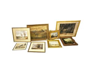 A quantity of mixed pictures and prints, country house clearance, sold as seen