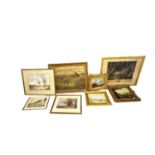 A quantity of mixed pictures and prints, country house clearance, sold as seen