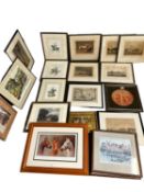 A quantity of general framed and glazed pictures and prints of sporting and militaria interest,