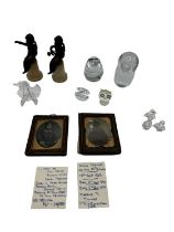 A group of miscellaneous collectibles to include two daguerreotype framed pictures , two spelter