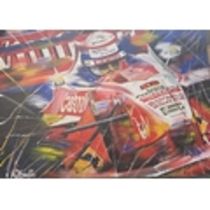ERIC JAN KREMER (b. 1962) unframed stretchered oil on canvas. Williams Formula 1,