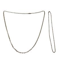 Two 9ct gold chain link necklaces 5.9grams, 68cm and 42cm