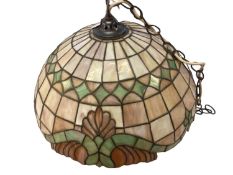 A Tiffany style lamp shade.