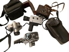 A quantity of vintage projector items and cameras, all being sold as seen with wear and in used