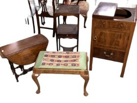 Quantity of general furniture to include small tables, pot cupboards, stool etc, CONDITION REPORT: ,