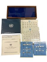 Franklin Mint 'Official Flags of the United Nations minted silver miniatures. With paperwork and