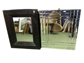 Two modern decorative wall mirrors