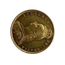 A Victoria gold half sovereign. 1887. Shield verso. 4.00g.