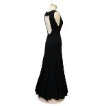 Bruce Oldfield, full length navy couture silk evening dress, condition good and another Bruce