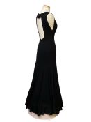 Bruce Oldfield, full length navy couture silk evening dress, condition good and another Bruce