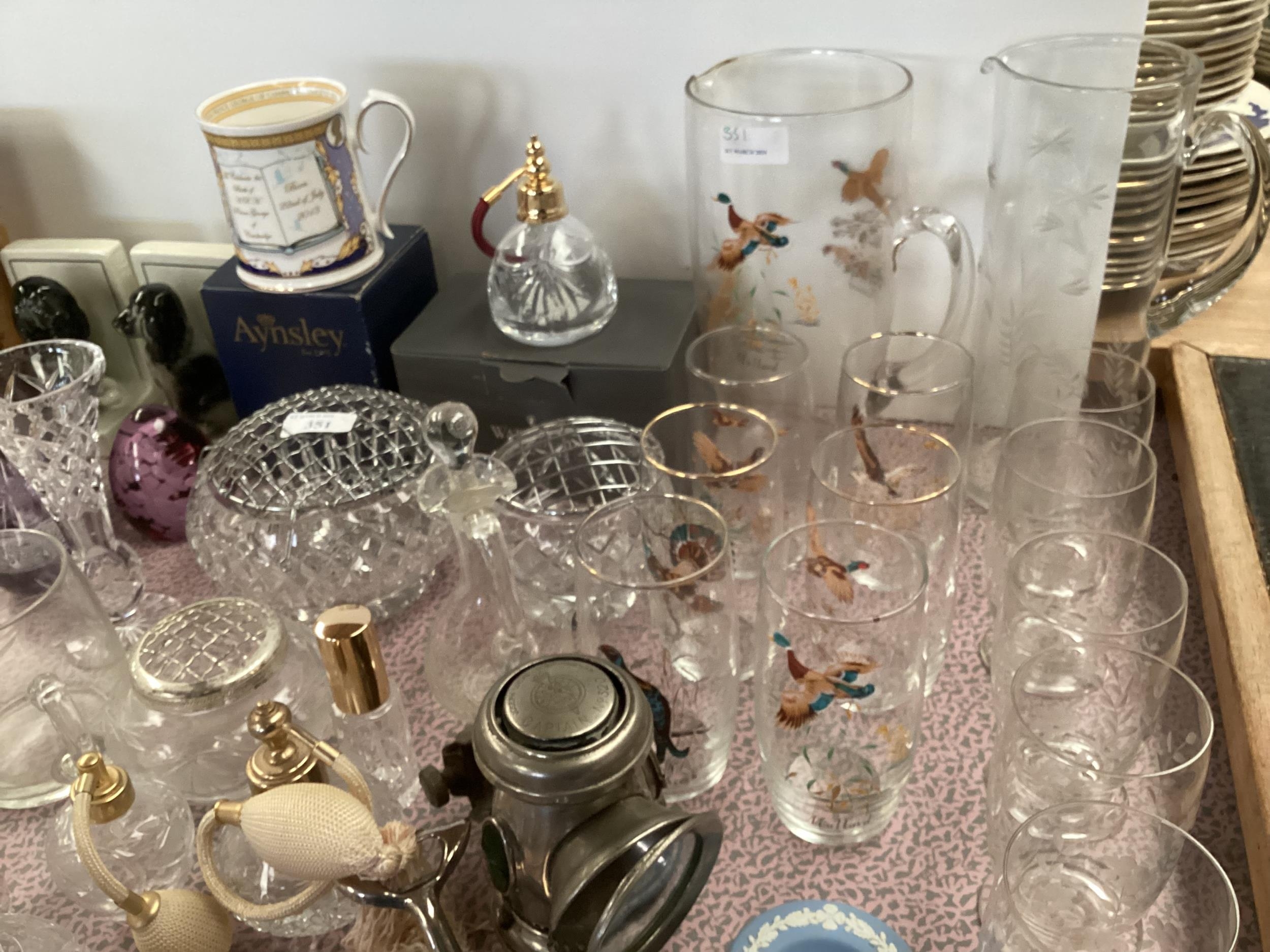 Quantity of ceramic and glass items to include Beswick stag and fawn, Waterford Crystal items, No - Image 5 of 6