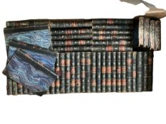 A collection of 51 Waverley Novels, with leather bindings, some wear to bindings, see all images