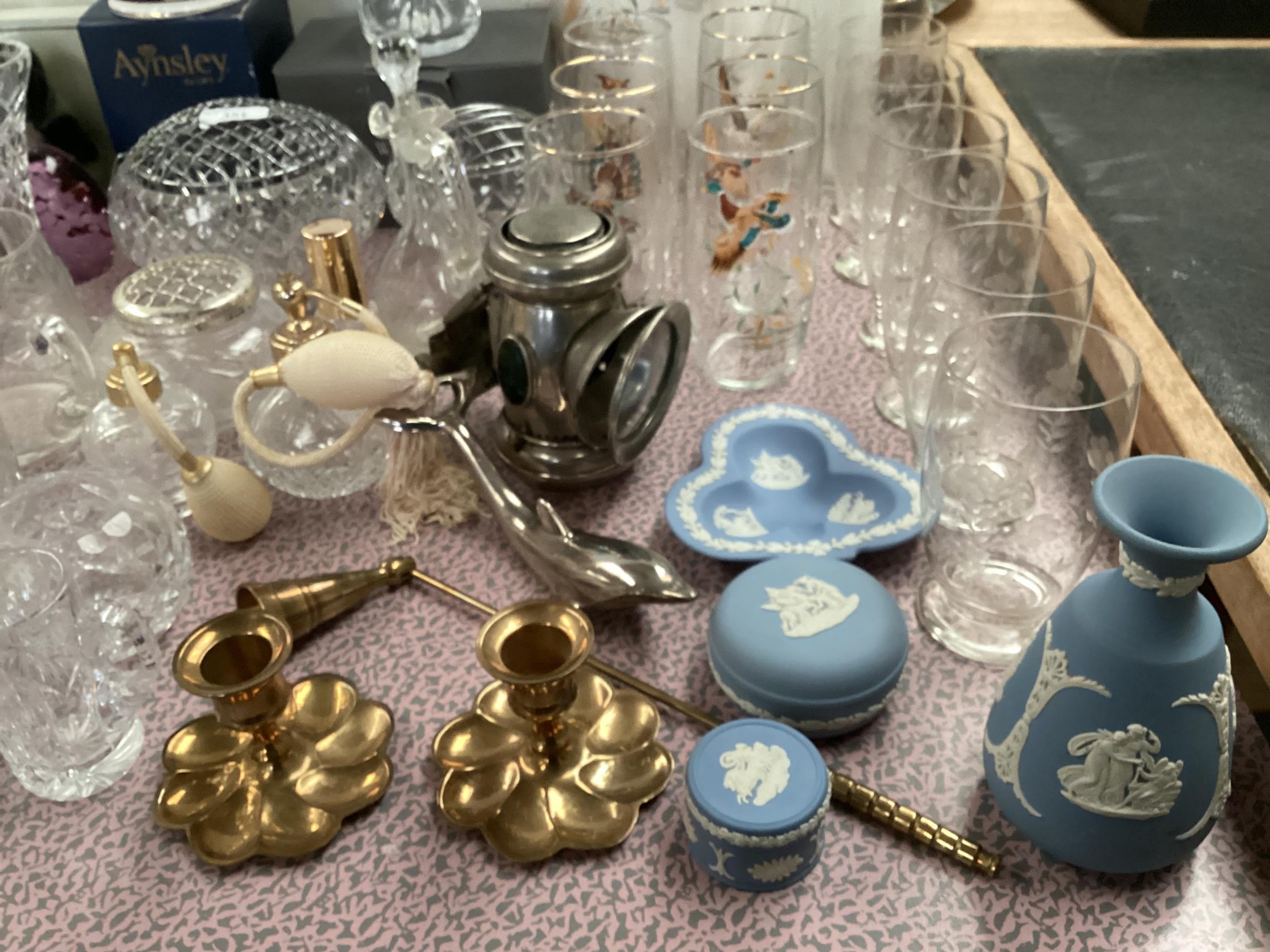 Quantity of ceramic and glass items to include Beswick stag and fawn, Waterford Crystal items, No - Image 4 of 6