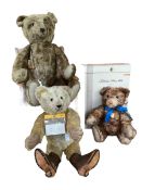 Steiff bear, boxed with certificate, 42cm Petsy replica 1928, 42cm condition as new, and two other