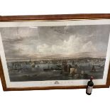 A large modern framed and glazed pictures of New York Harbour in the C19th, and Collection of