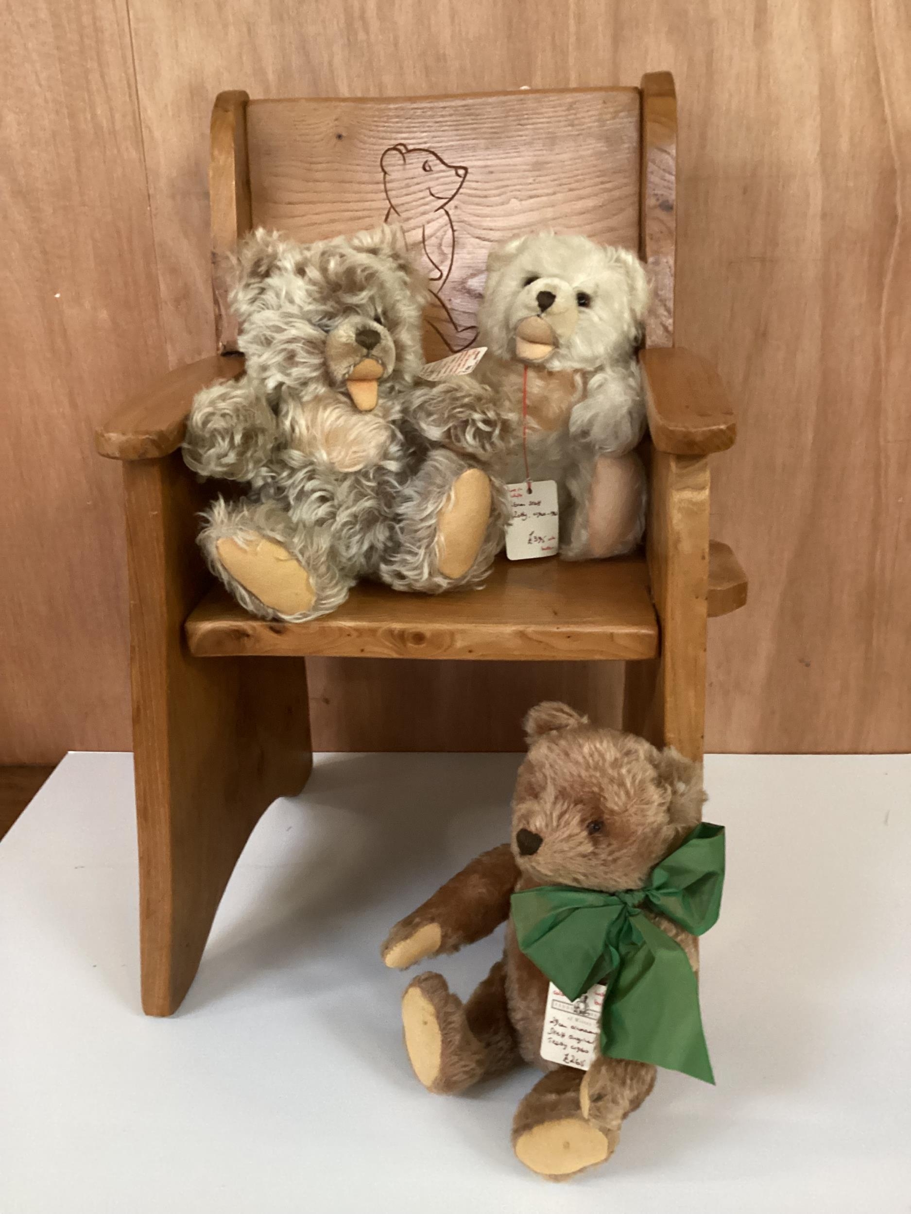 Three original Steiff bears, to include 1970s Zotty, with button, 10.5cm. and 26cm Steiff Zotty, - Image 17 of 18