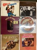 15 (approx) various vinyl records, to include, The Doors, The Sweet, Lynyrd Skynyrd, The Band, T-