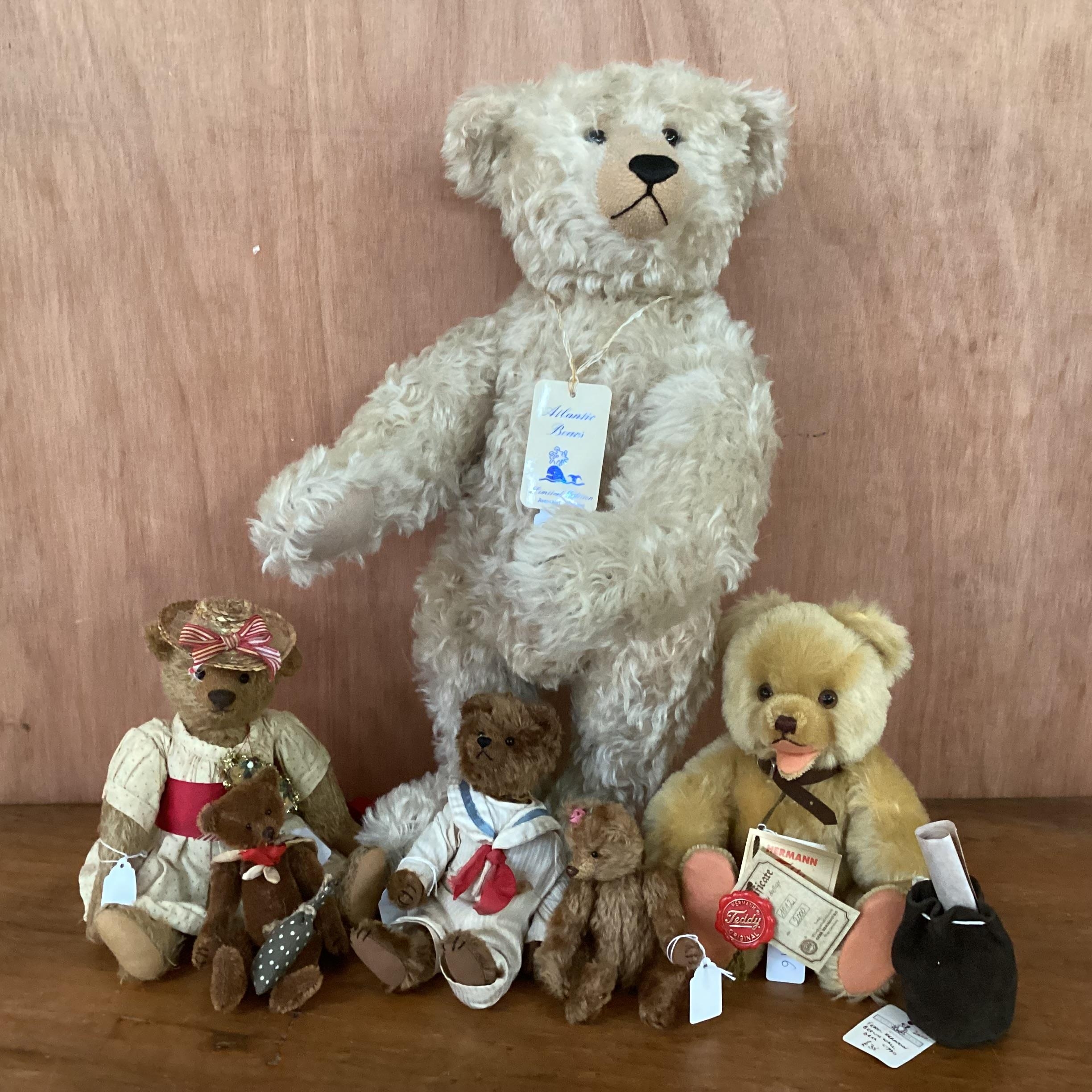 Six mixed collection of limited mohair bears, to include one Herman, in various condition, various - Image 2 of 22