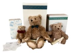 3 x Steiff bears, boxed and limited; including Hollywood Chooky, with certificate; Henderson (