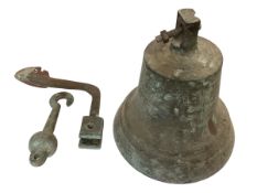 A ships bell, 25cm high approx, SS NEW AMSTERDAM, ROTTERDAM, 1935, some general wear in line with