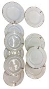 A quantity of white and gilt plates/bowls, marked to base Alfred B Pearce 39 Ludgate Hill, London,