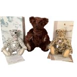 Two Steiff bears, boxed, certificates; Alpaca, limited, 40cm and Zebra, all good condition, plus