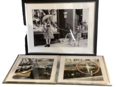 Three contemporary and decorative framed and glazed photographic studio prints, one of a lady