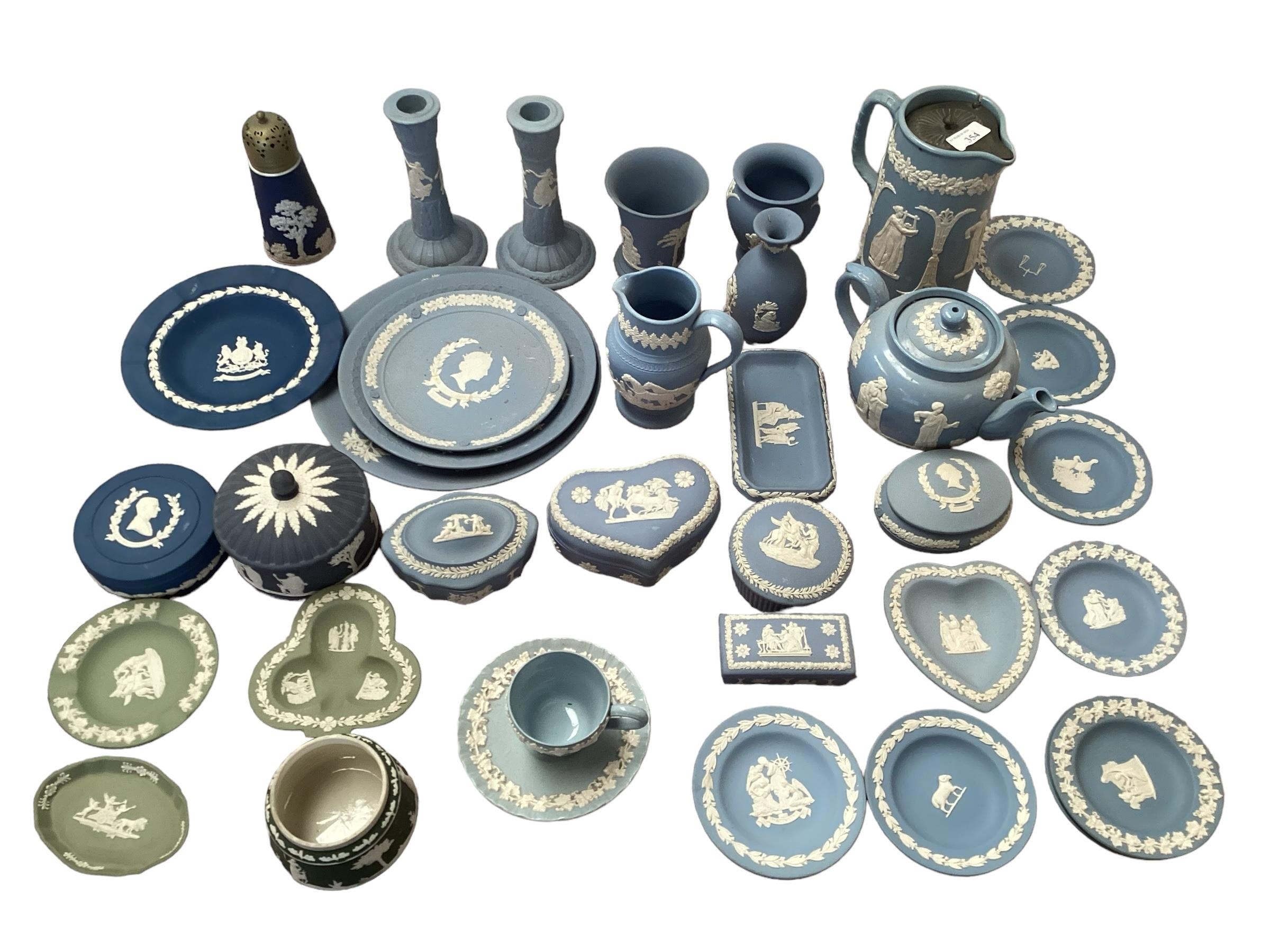 A collection of Wedgwood jasperware items some with damage see pictures.