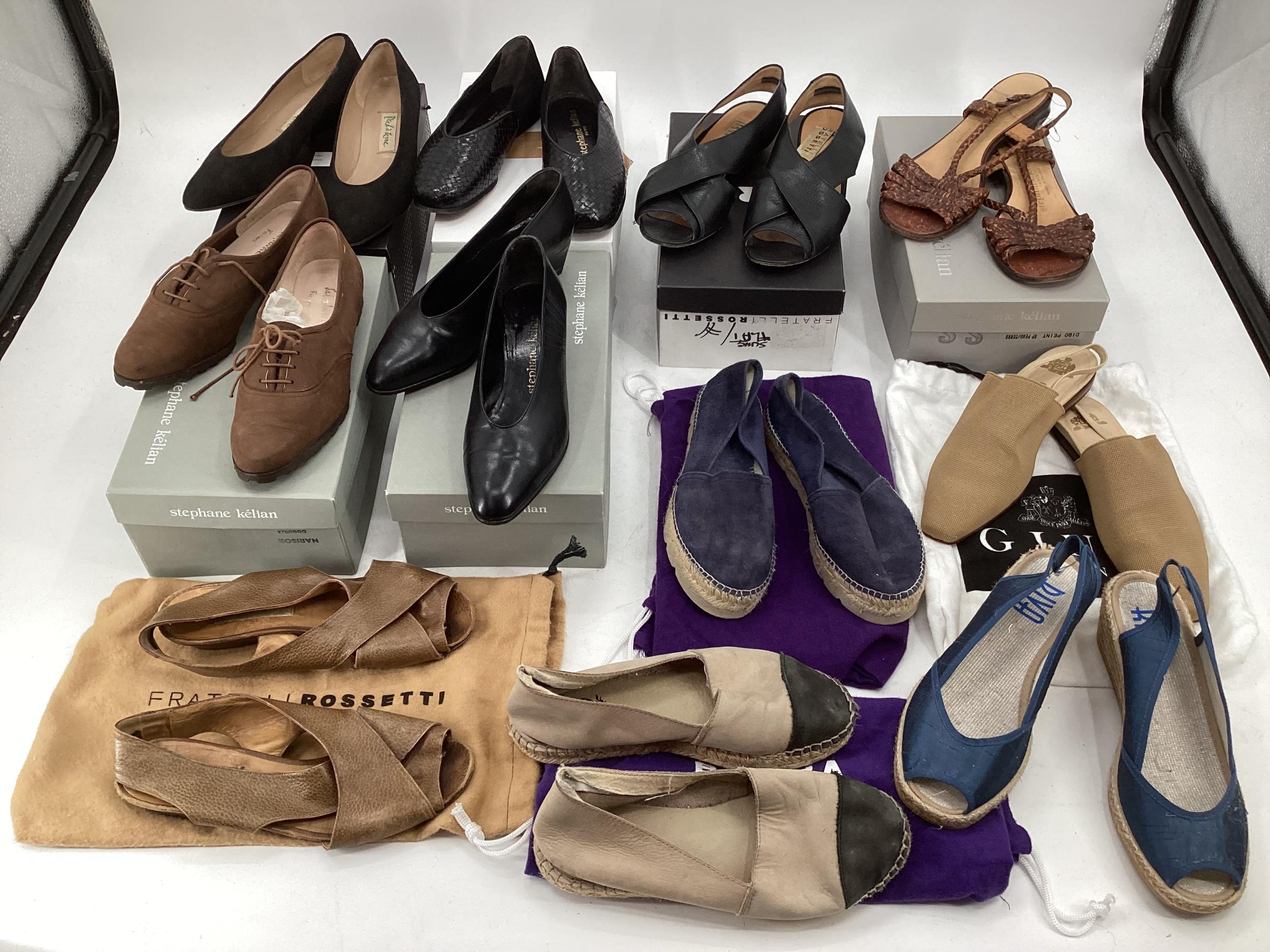 Ladies shoes: ranging size 3 -5; 11 pairs, to include Pied a Terre, Stephane Kelian, Brora etc,