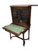 A French Kingwood and satinwood inlaid Bonheur de Jeur