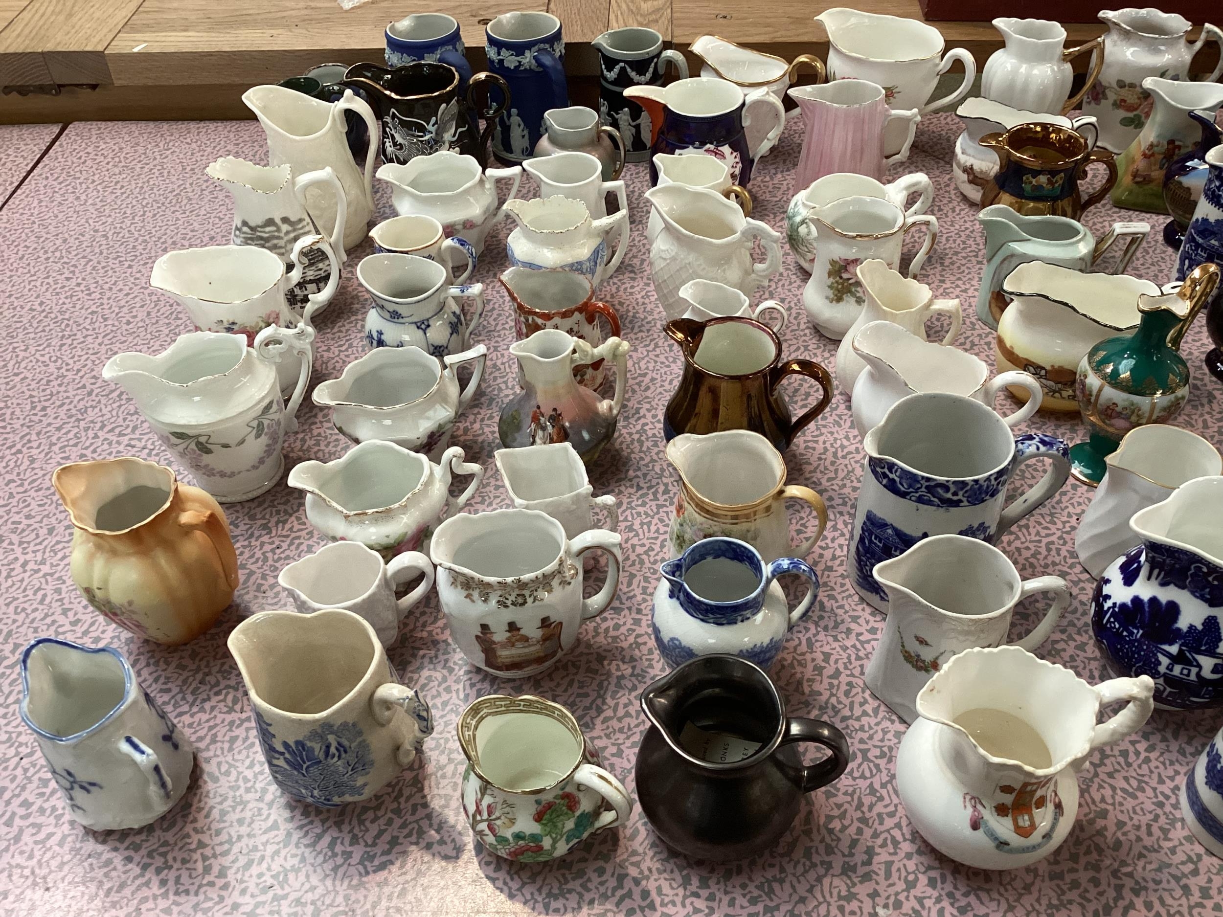 A large collection of late C19th and C20th ceramic and pottery jugs, all as found - Image 3 of 20