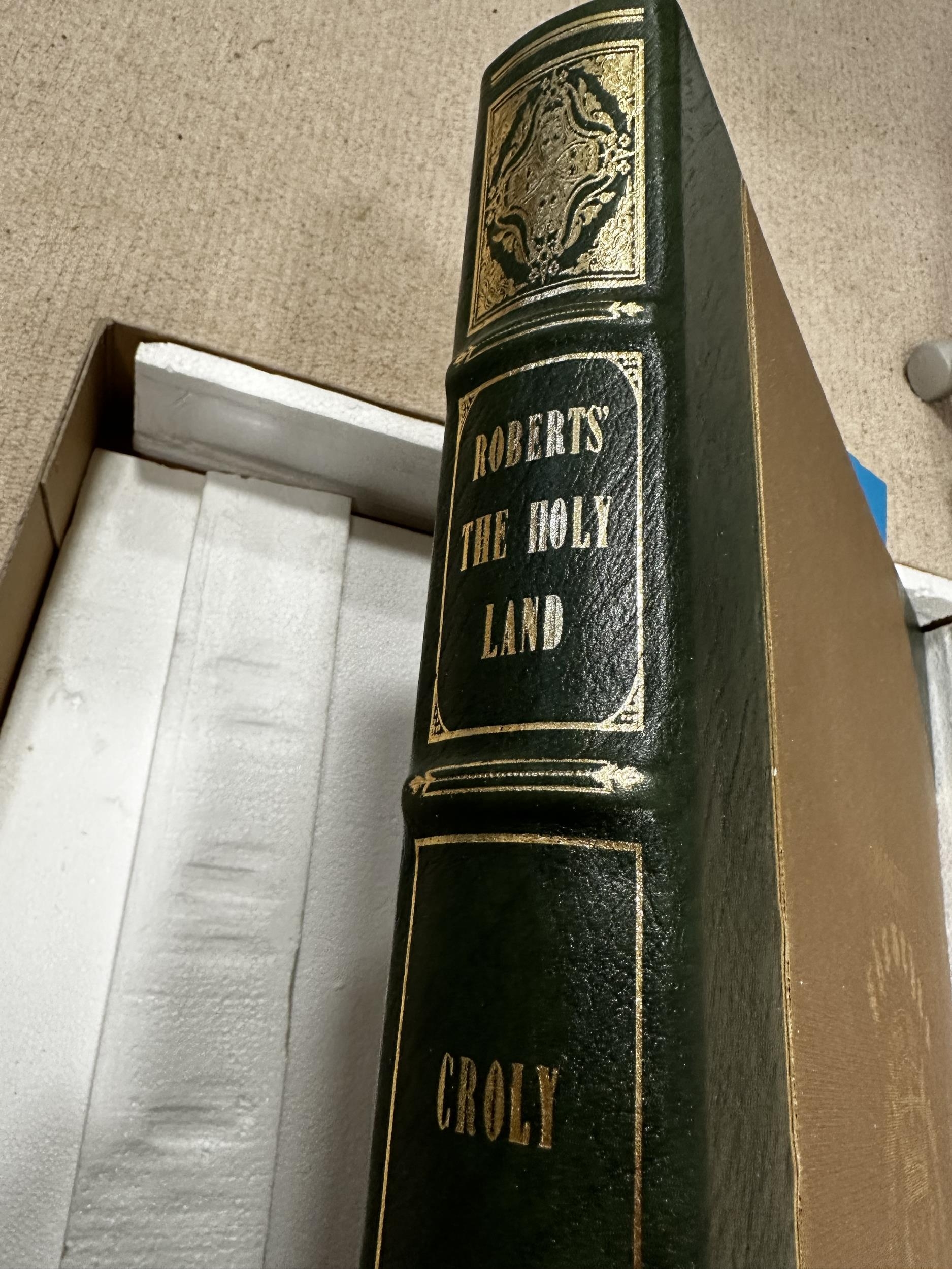 A large part leather and gilt bound volume, Roberts, THE HOLY LAND, Croly, in fitted box, in - Image 2 of 11