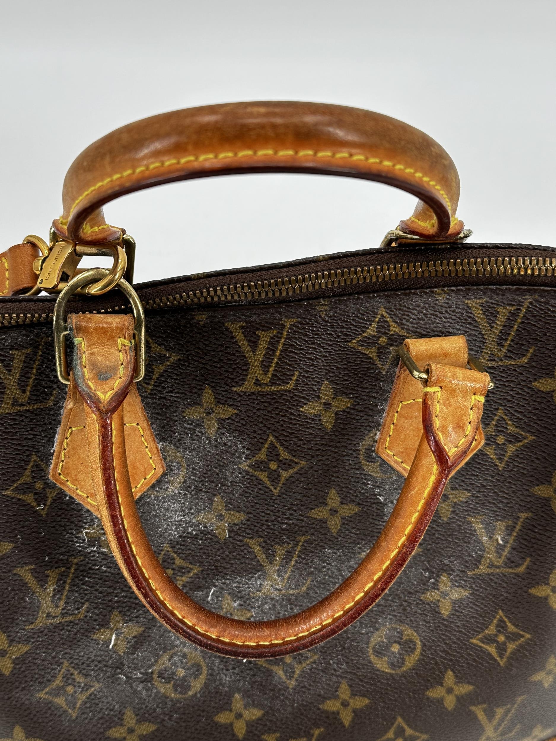 LOUIS VUITTON handbag, condition - used condition, all over wear and staining to leather and wear to - Image 10 of 15