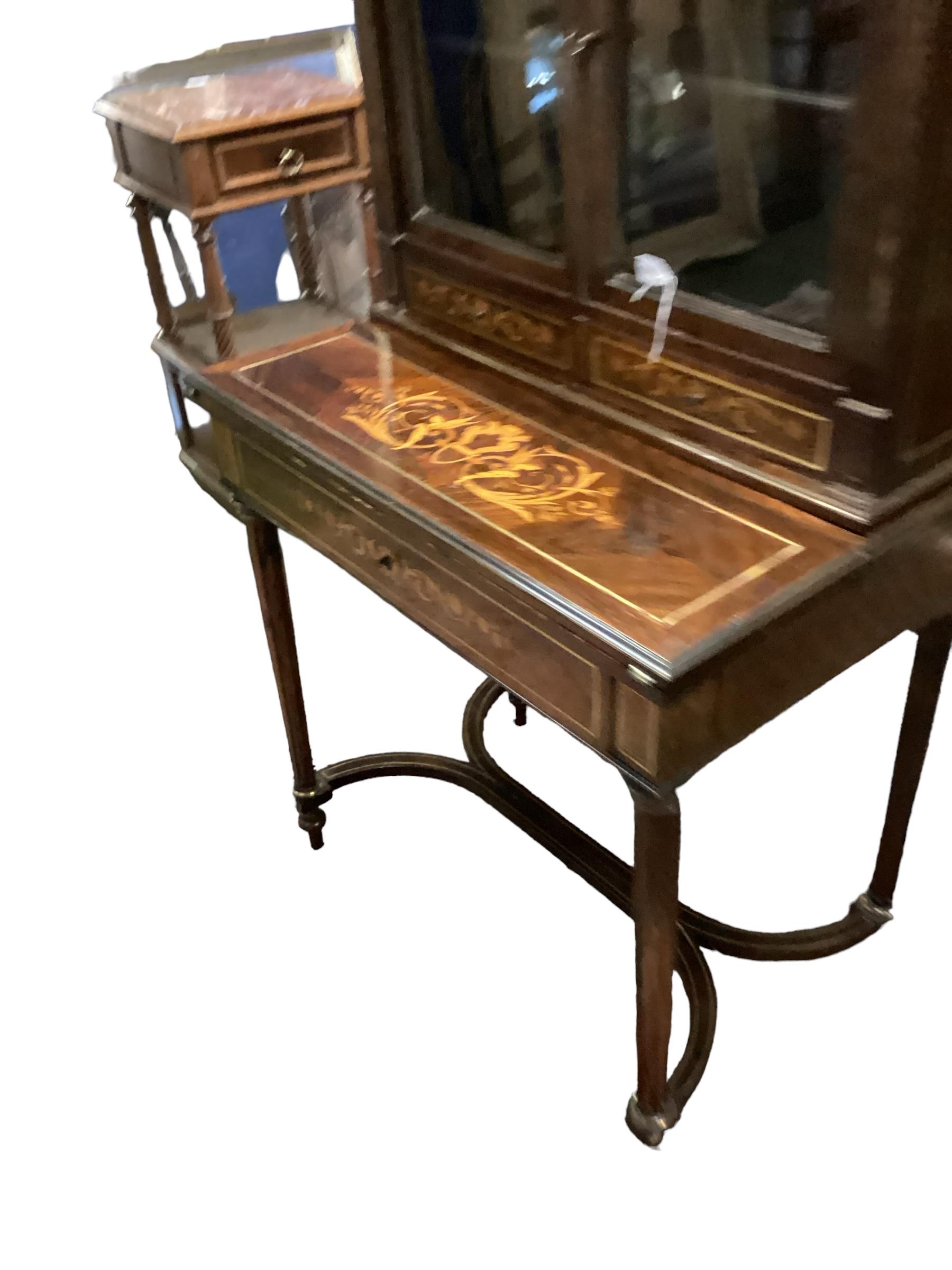 A French Kingwood and satinwood inlaid Bonheur de Jeur - Image 10 of 20