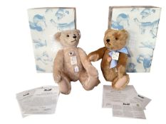 Two Steiff bears, boxed, with certificates, to include 42cm 1960 replica Blonde (Growler) , and a