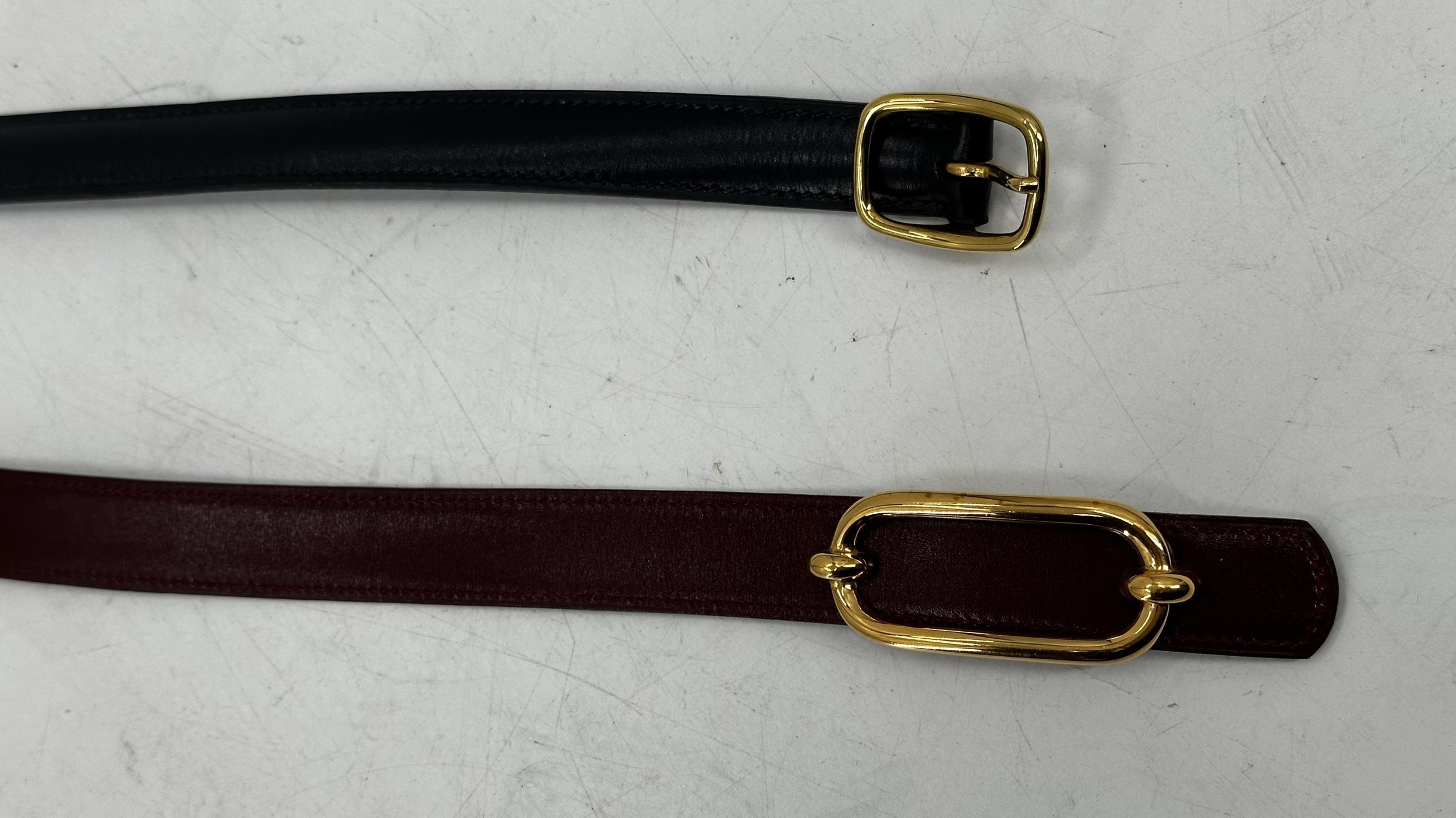 HERMES leather reversible belt, with buckle dust cover and bag, condition good, minor wear; and a - Image 4 of 7