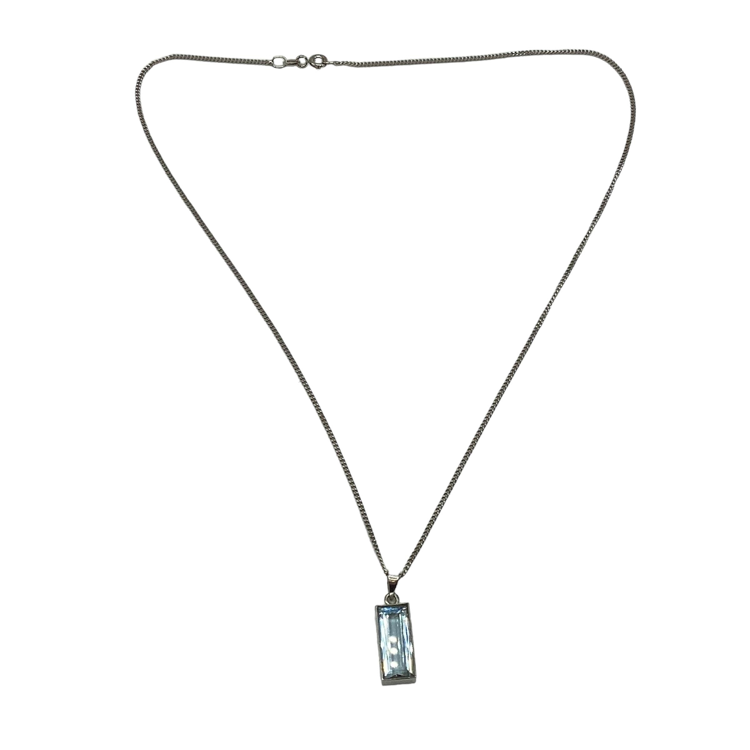 A 9ct gold diamond and aquamarine ring together with an aquamarine pendant and earstuds. - Image 7 of 8