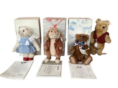 Four Steiff Character animals, boxed and certs, to include Elvis (musical), limited, 29cm; and