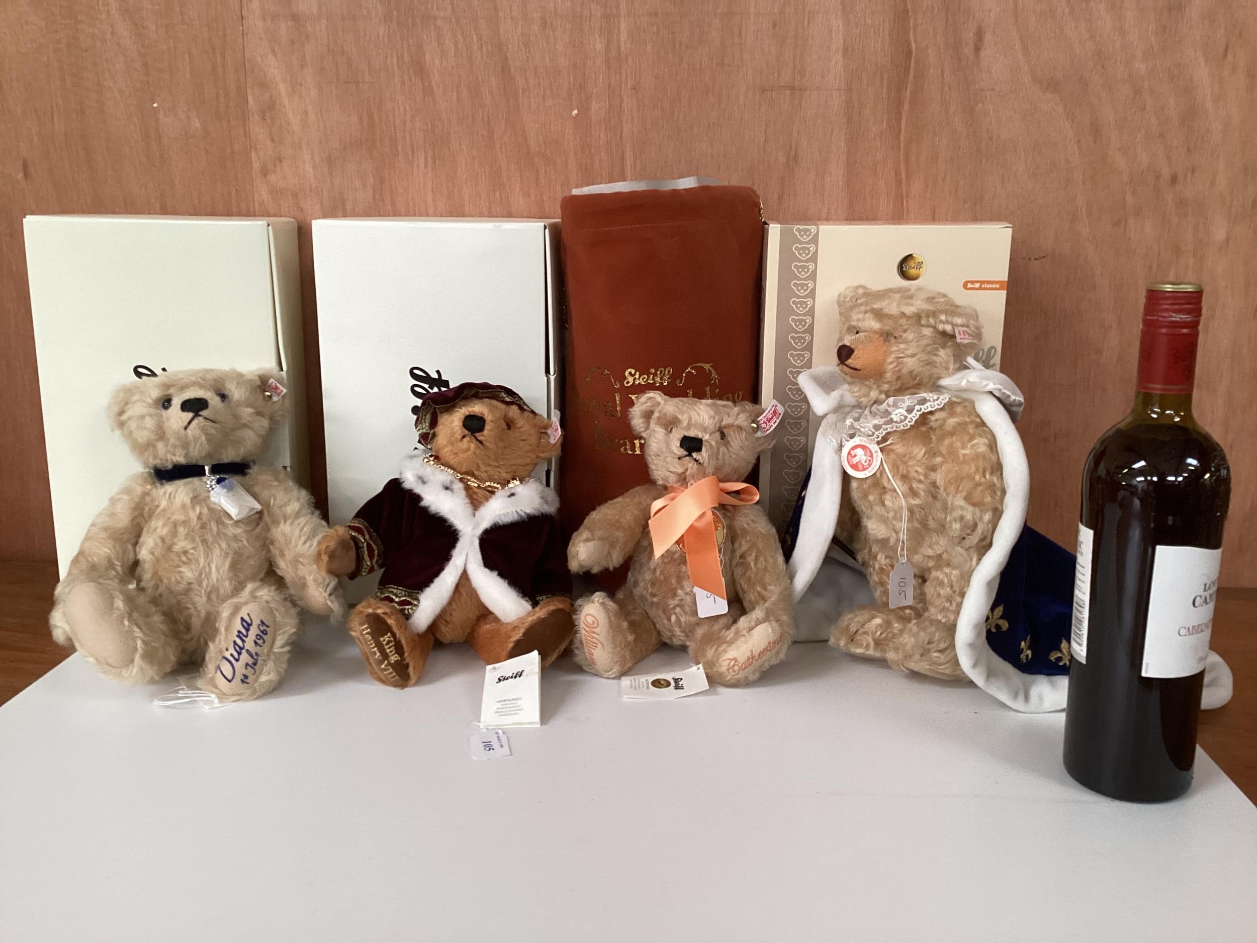 Four Steiff Bears with a Royal theme, all boxed, all limited, all certificates, in condition as new, - Image 3 of 20