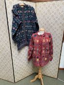 The Natural Dye Company - Two vintage handwoven cardigans with tulip pattern - condition is good.