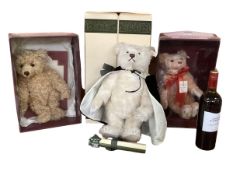 Harrods musical bear called Edwardian Opera, with box and cert, 1995, condition, as new ; and two